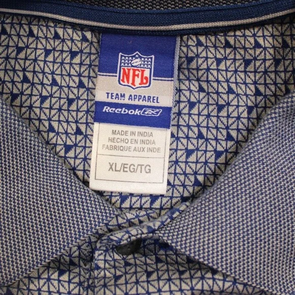 NFL Team Apparel Indianapolis Colts Reebok Polo Shirt XL Extra Large‎ - Picture 2 of 12